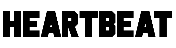 HEARTBEAT White Flame Font