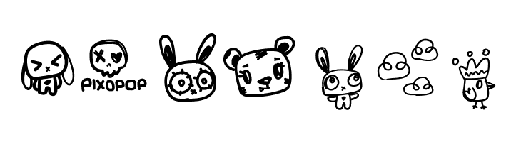 pixopop roughcut  Free Fonts Download