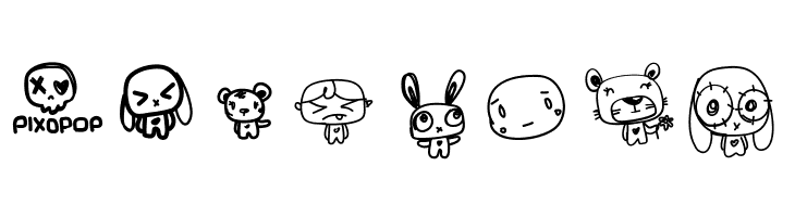 pixopop roughcut  Free Fonts Download