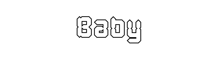 Digital Gothic-Hollow  Free Fonts Download