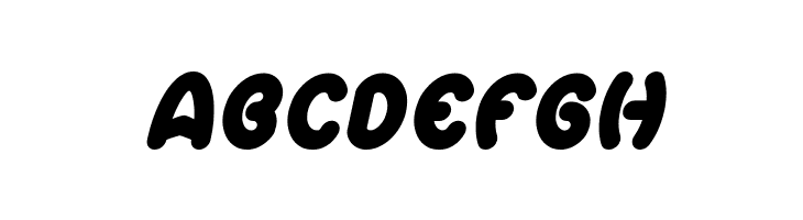 ABCDEFGH Earth Heart Italic Font