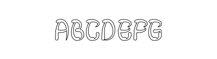 FISH BONE-Hollow  Free Fonts Download