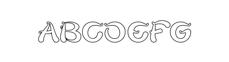 Flower Lover-Hollow  Free Fonts Download