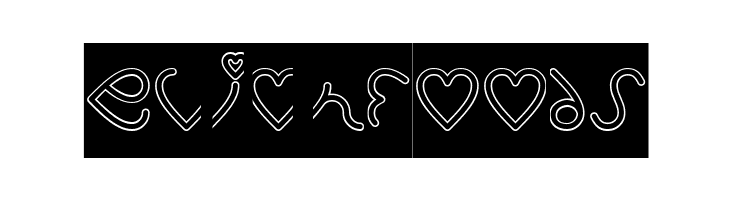 I Love You-Hollow-Inverse  Free Fonts Download