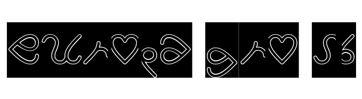 I Love You-Hollow-Inverse  Free Fonts Download