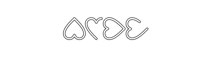 I Love You-Hollow  Free Fonts Download