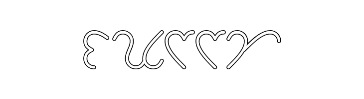 I Love You-Hollow  Free Fonts Download