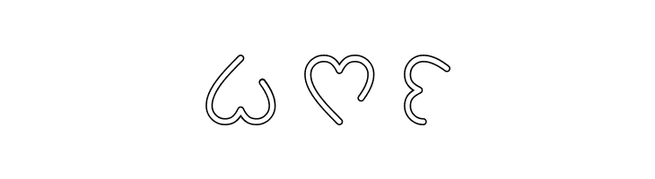 I Love You-Hollow  Free Fonts Download