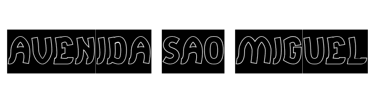 Jumping Running-Hollow-Inverse  Free Fonts Download