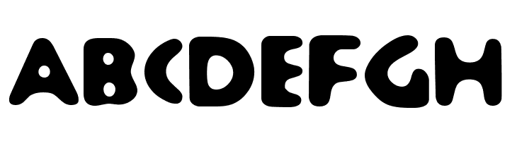 ABCDEFGH Banana Sundae  Bold Font