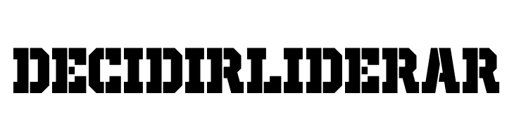 DECIDIRLIDERAR Giza Stencil CAPS Font