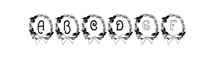 BJF Christmas Wreath  Free Fonts Download