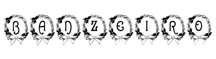 BJF Christmas Wreath  Free Fonts Download