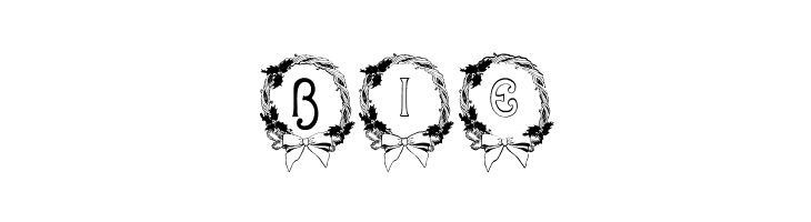 BJF Christmas Wreath  Free Fonts Download