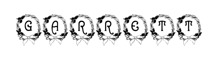 BJF Christmas Wreath  Free Fonts Download