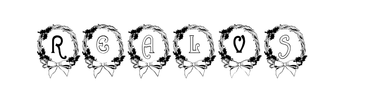BJF Christmas Wreath  Free Fonts Download