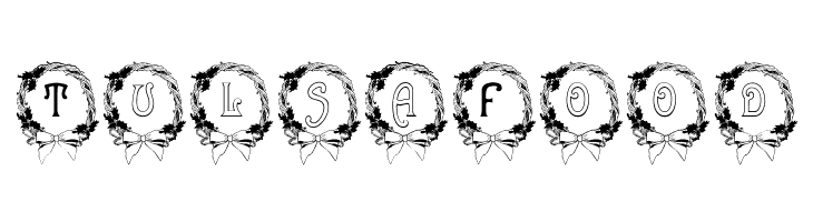 BJF Christmas Wreath  Free Fonts Download