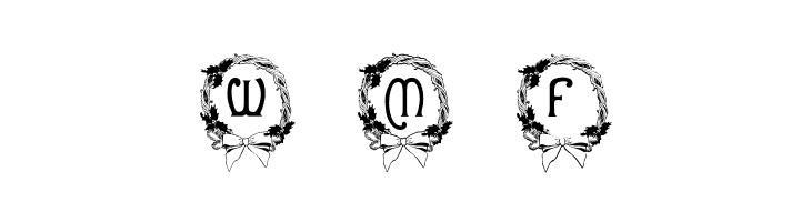 BJF Christmas Wreath  Free Fonts Download