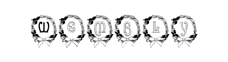 BJF Christmas Wreath  Free Fonts Download