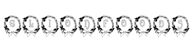 BJF Christmas Wreath  Free Fonts Download