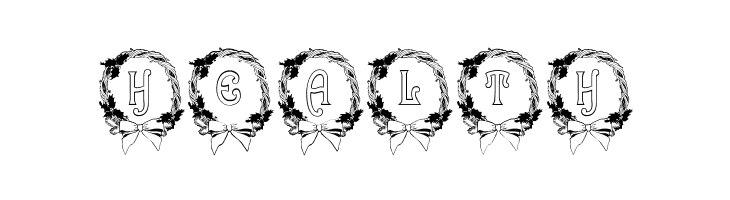 BJF Christmas Wreath  Free Fonts Download