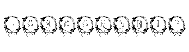 BJF Christmas Wreath  Free Fonts Download