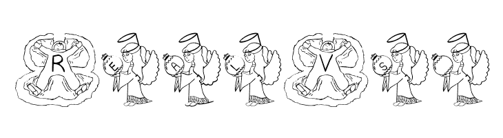 BJF Xmas Angels AH  Free Fonts Download