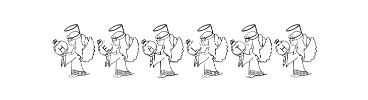 BJF Xmas Angels AH  Free Fonts Download