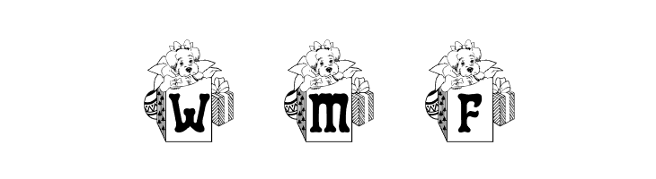 BJF Xmas Puppy  Free Fonts Download