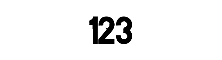 123 UNCONFORM  Black Font