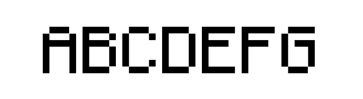 ABCDEFG F77 Minecraft Regular Font