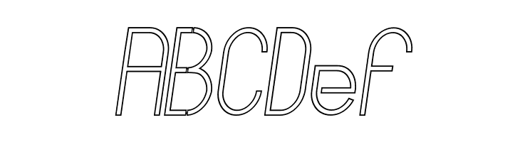 Curvada Outline Italic  Free Fonts Download