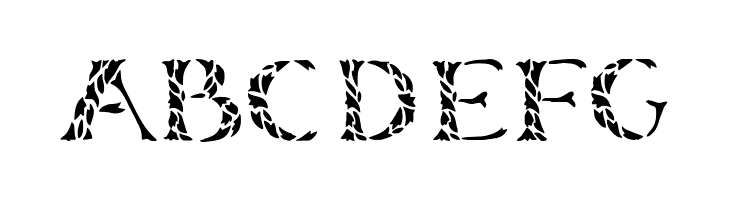 LeafyStencil  Free Fonts Download