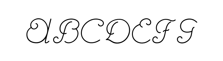 ABCDEFG Rhumba Script NF Font