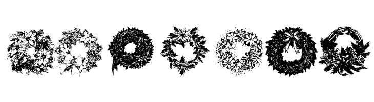 Christmas Wreaths  Free Fonts Download