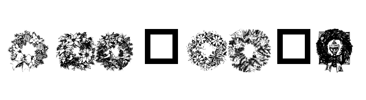 Christmas Wreaths  Free Fonts Download
