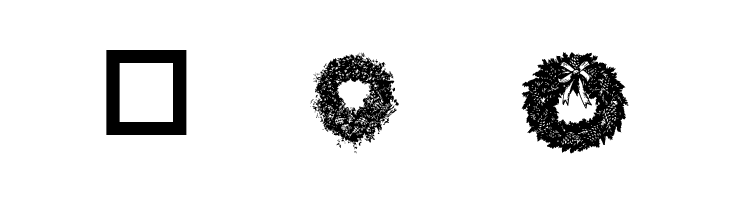 Christmas Wreaths  Free Fonts Download