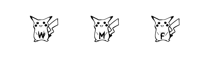 Dani's Pikachu  Free Fonts Download