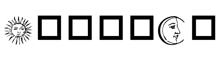 Sun, Moon & Stars  Free Fonts Download