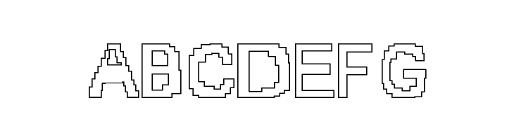 8-bit Outlined  Free Fonts Download