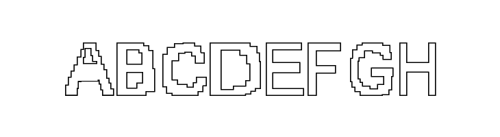 8-bit Outlined  Free Fonts Download