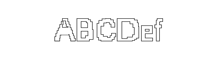 8-bit Outlined  Free Fonts Download