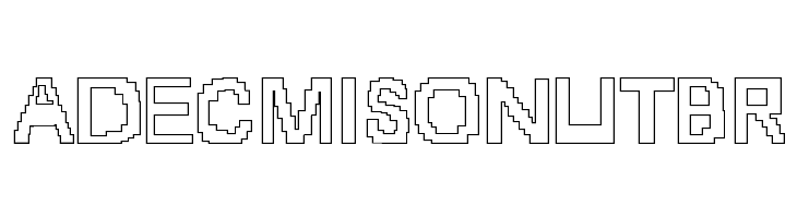 8-bit Outlined  Free Fonts Download