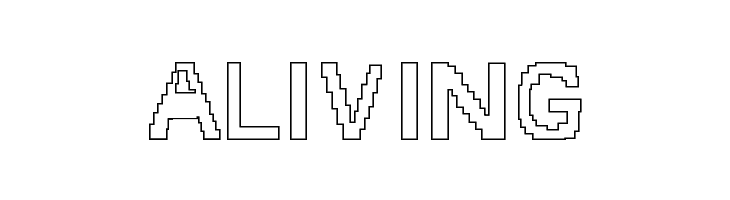 8-bit Outlined  Free Fonts Download