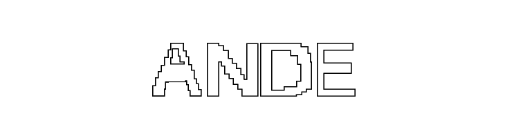 8-bit Outlined  Free Fonts Download