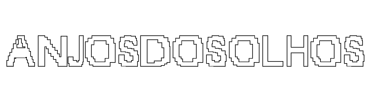 8-bit Outlined  Free Fonts Download