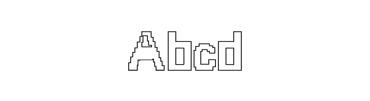 8-bit Outlined  Free Fonts Download