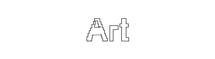 8-bit Outlined  Free Fonts Download