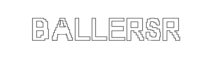 8-bit Outlined  Free Fonts Download