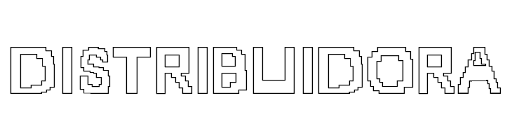 8-bit Outlined  Free Fonts Download